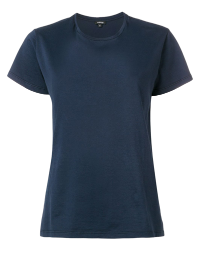 Shop Aspesi Women's T-shirts And Top -  - In Navy Cotton