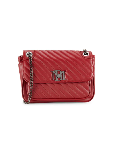 Shop Badgley Mischka Women's Quilted Shoulder Bag In Brick Red