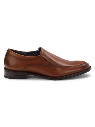 Shop Kenneth Cole New York Men's Tully Leather Loafers In Cognac