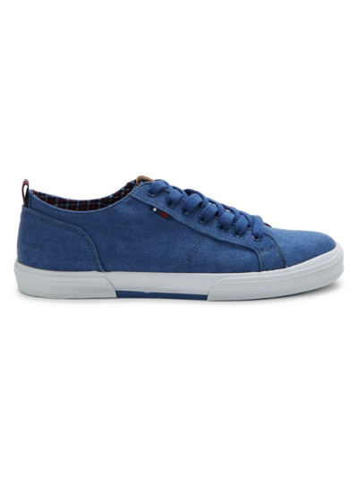 Shop Ben Sherman Men's Bristol Lace To Toe Sneakers In Blue Canvas