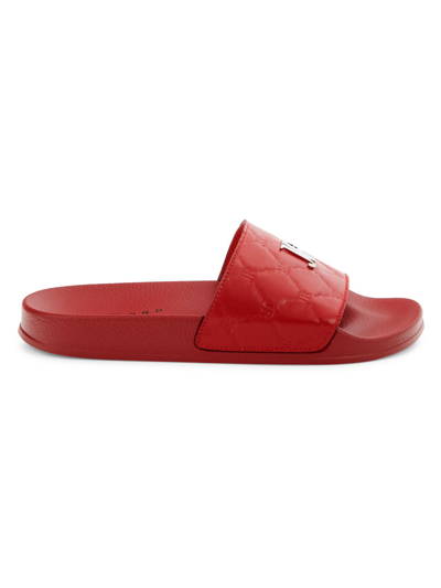 Shop John Richmond Men's Leather Sandals In Red