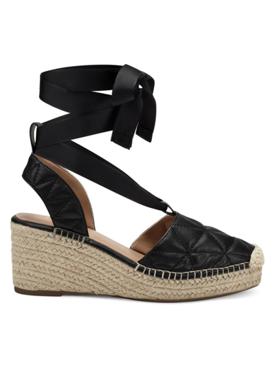 Shop Aerosoles Women's Smila Espadrille Wedge Sandals In Black