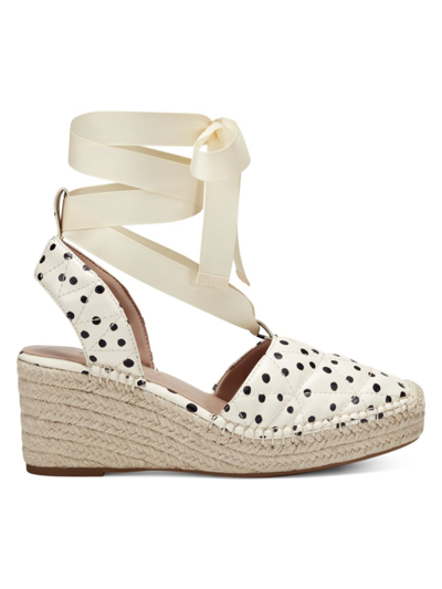 Shop Aerosoles Women's Smila Espadrille Wedge Sandals In Eggshell Black