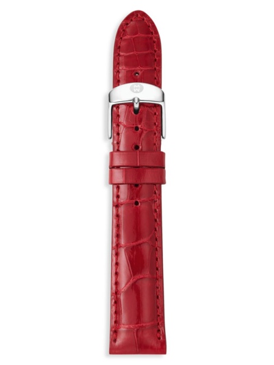Shop Michele Women's Alligator Leather Watch Strap/16mm In Red Velvet