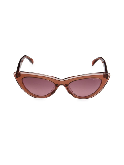 Shop Emilio Pucci Women's 53mm Cat Eye Sunglasses In Brown