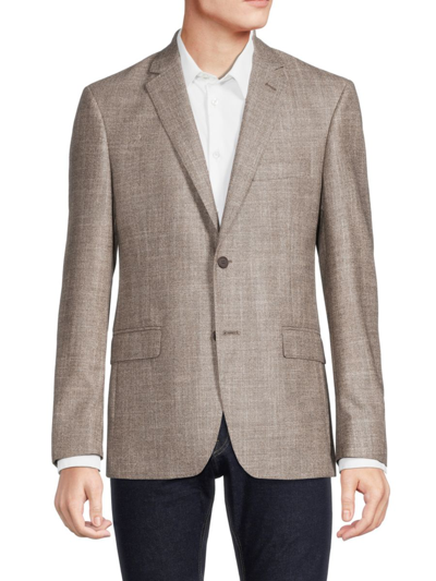 Shop Jb Britches Men's Tailored Fit Textured Wool Blend Sportcoat In Tan