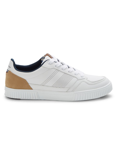 Shop Ben Sherman Men's Marco Perforated Sneakers In White