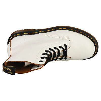 Pre-owned Dr. Martens' Dr. Martens Vintage 1460 Quilon Mens White Ankle Boots
