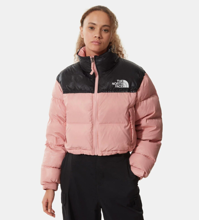 Pre-owned The North Face Women's North Face Nuptse Jacket In Rose Tan - Size Medium 12/14