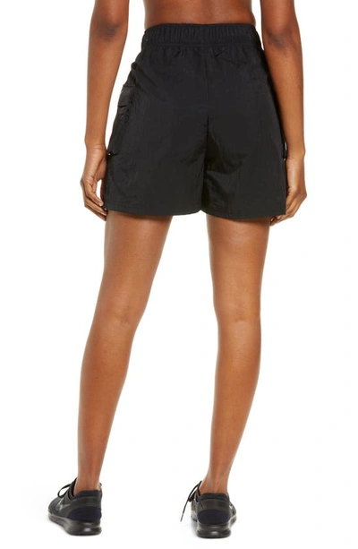 Shop Nike Sportswear Essential Woven High Waist Shorts In Black/ White