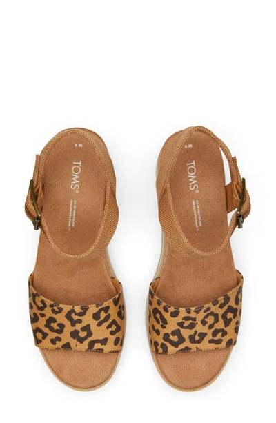 Toms Women's Diana Leopard Wedge Sandal - Grösse Eu 39 Sandalen In Brown