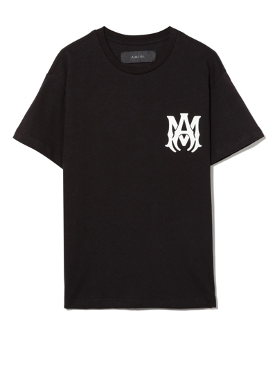 Shop Amiri Monogram Print Short-sleeve T-shirt In Schwarz