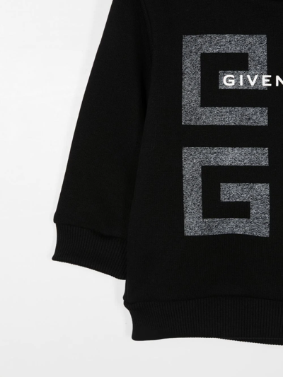 Shop Givenchy Logo-print Cotton Hoodie In Schwarz