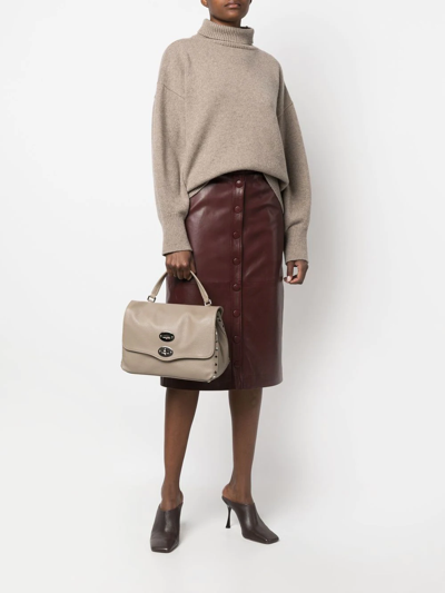 Zanellato Postina Small Tote Bag In Gray