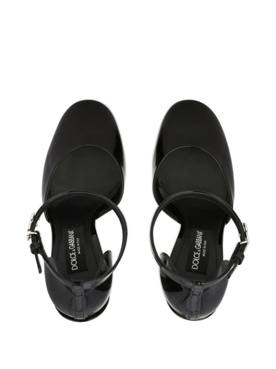 Dolce & Gabbana 145mm Patent-leather Platform Pumps In Schwarz