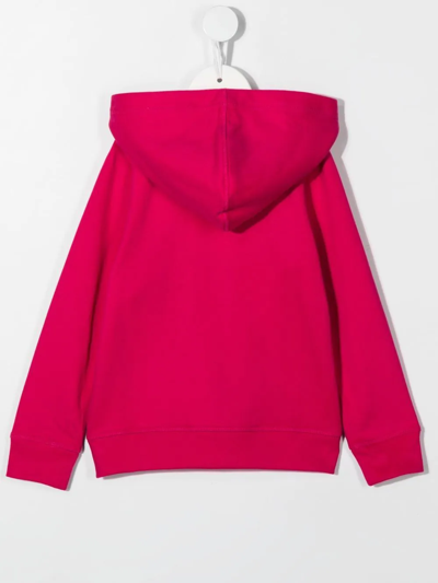 Shop Ralph Lauren Polo Pony Zip-up Hoodie In Rosa