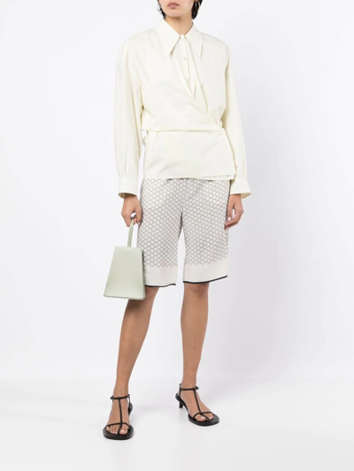 Low Classic Monogram-pattern Knee-length Shorts In Brown