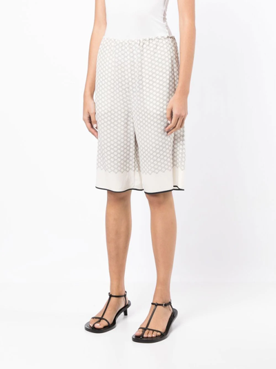 Low Classic Monogram-pattern Knee-length Shorts In Brown