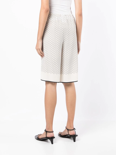 Low Classic Monogram-pattern Knee-length Shorts In Brown