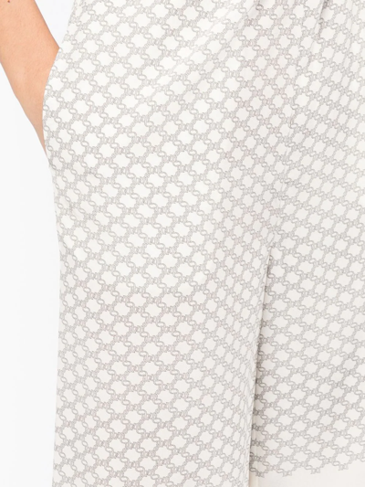 Low Classic Monogram-pattern Knee-length Shorts In Brown