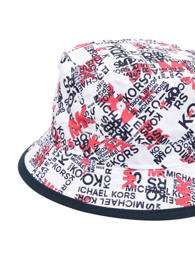 Shop Michael Kors Logo-print Bucket Hat In Weiss