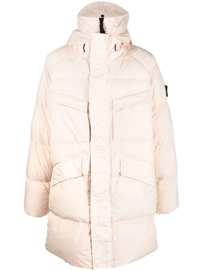Stone Island Crinkle Reps Padded Relaxed-fit Shell-down Jacket In Pink |  ModeSens