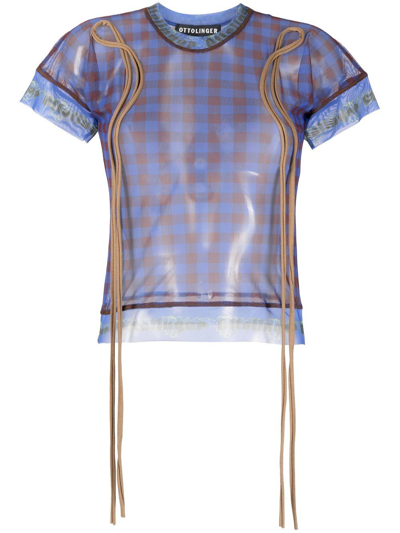 ottolinger gingham check blouse シャツ/ブラウス(七分/長袖) トップス レディース 即納/大容量