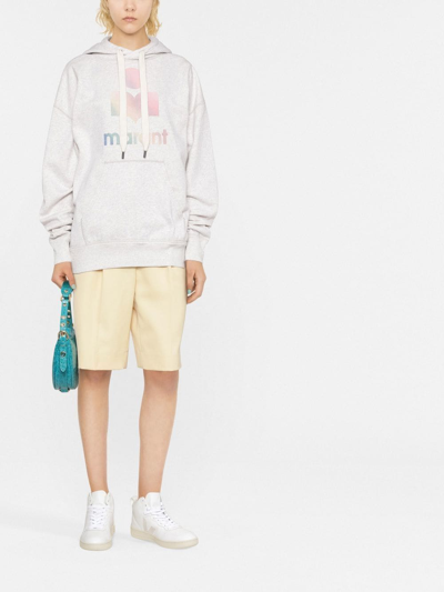 Isabel Marant Étoile Mansel Oversized Cotton-blend Hoodie In Nude