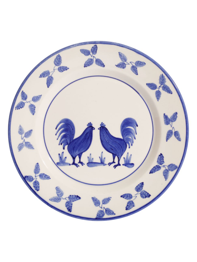 Shop Adriana Castro La Coquette Dinner Plate In Blue White