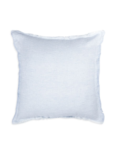 Shop Anaya So Soft Linen Crossdye Down-alternative Pillow In Light Blue