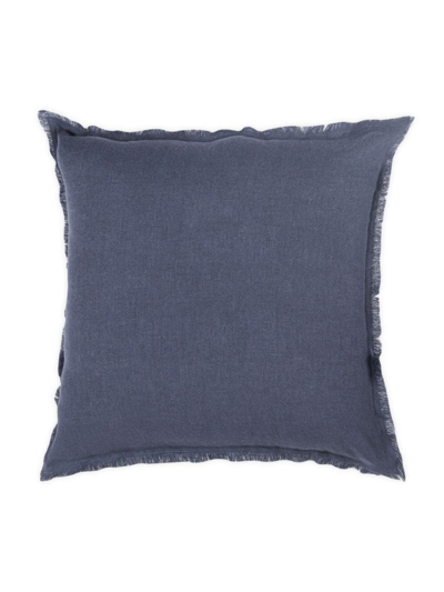 Shop Anaya So Soft Linen Down-alternative Pillow In Navy Blue