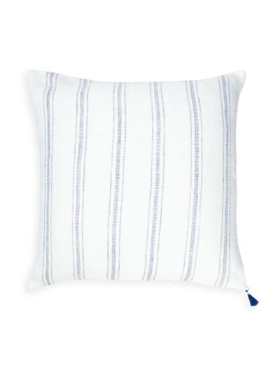 Shop Anaya So Soft Linen White With Blue Stripes In White And Blue