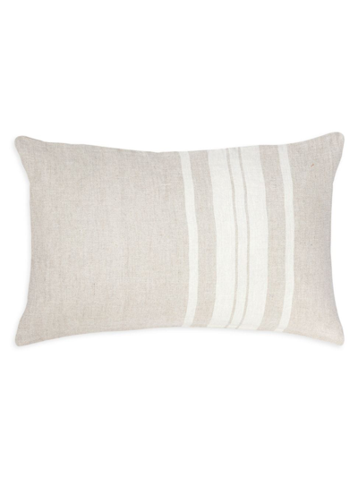 Shop Anaya So Soft Linen Bold Stripes Pillow In White