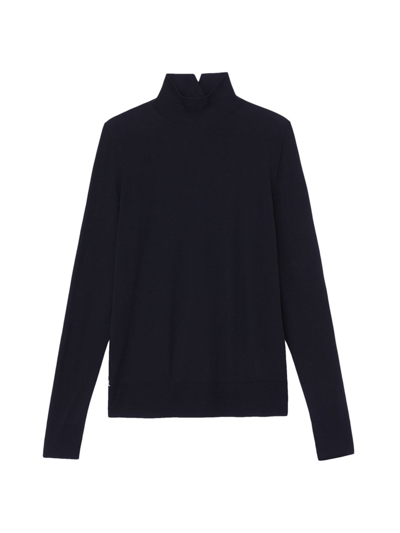Shop Lafayette 148 Women's Split Collar Sweater In Black