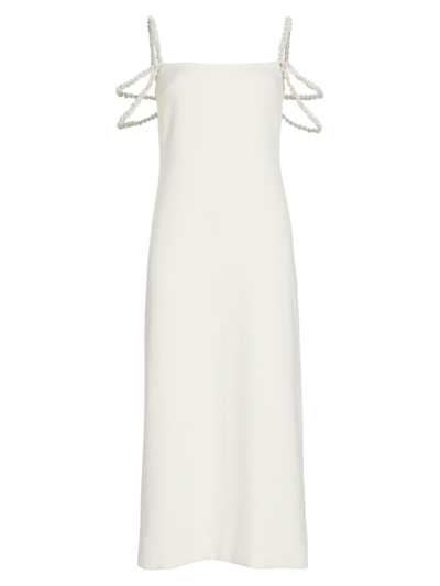 Shop Alexis Women's Shayanne Floral-appliqué Midi-dress In White