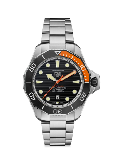 Shop Tag Heuer Men's Aquaracer Professional 1000 Superdiver Titanium Bracelet Watch In Black