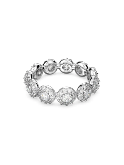 Shop Swarovski Women's Constella Rhodium-plated & Crystal Halo Ring