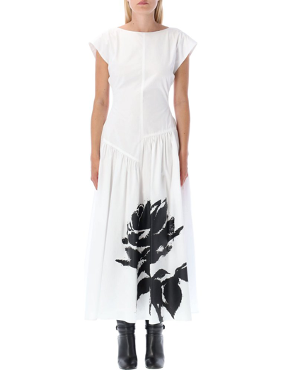 Shop Philosophy Di Lorenzo Serafini Gathered Detailed Midi Dress In White