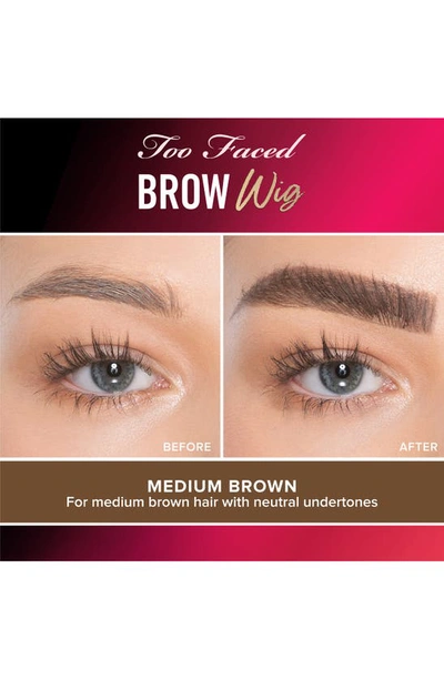 Shop Too Faced Brow Wig Brush On Brow Gel In Medium Brown