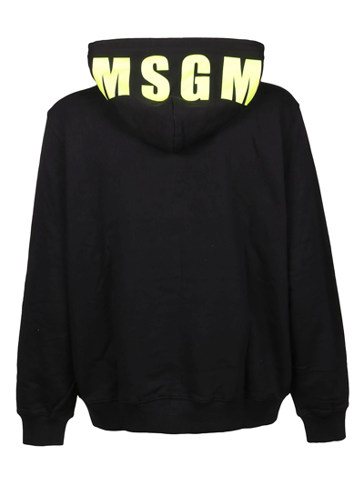 Shop Msgm Men's Black Other Materials Sweatshirt