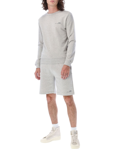 Shop Apc Item Sweatshirt In Heater Grey