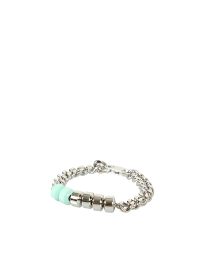 Shop Alyx 1017  9sm Beaded Curb Chain Bracelet In Metallic