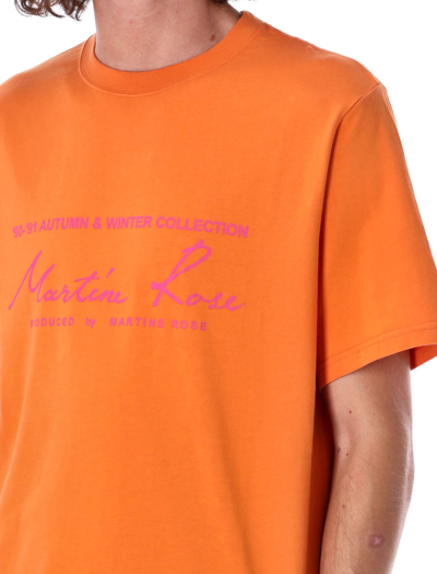 Shop Martine Rose Classic Logo T-shirt In Orange