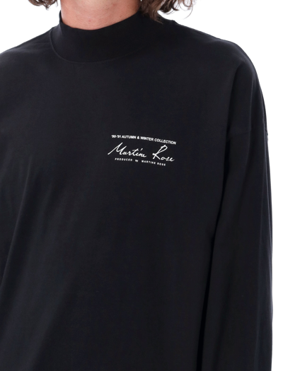 Shop Martine Rose Funnel Neck T-shirt In Black