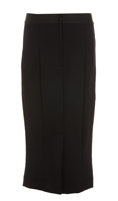 Shop Dolce & Gabbana Logo Midi Skirt In Black