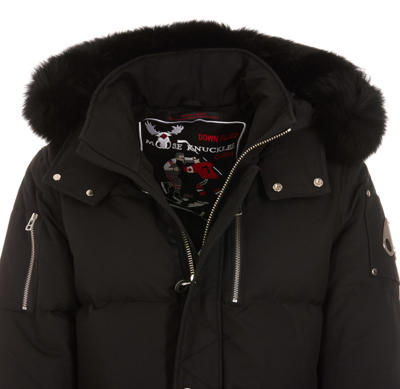 Moose Knuckles Original 3q Feather-down Jacket In Black