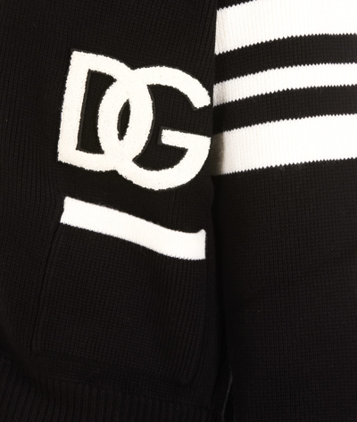 Shop Dolce & Gabbana Dg Logo Cardigan In Black