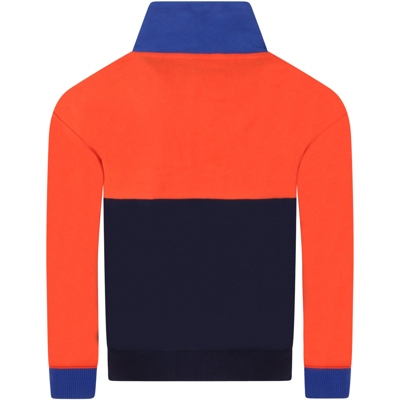 Shop Little Marc Jacobs Multicolor Sweatshirt For Boy With Colorful Logo