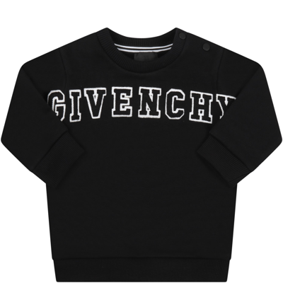 Shop Givenchy Black Sweatshirt For Baby Kids With Logo