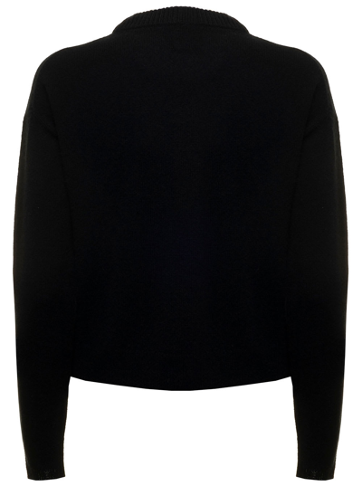Shop Allude Black Sweater In Knittted Cashmere Blend  Woman